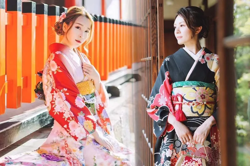 Furisode với phần tay áo dài thướt tha dành riêng cho phụ nữ trẻ chưa kết hôn trong các sự kiện trọng đại.